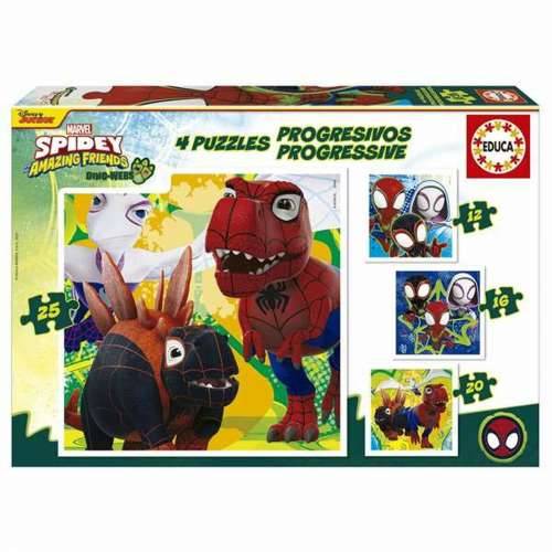 Set 4 Puzzle Educa Dino Spidey (4 kom.) Cijena