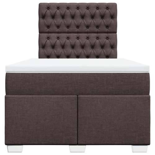 Krevet box spring s madracem tamnosmeđi 120 x 190 cm od tkanine - Tamno smeđa 120 x 190 cm Dizajn s gumbima Cijena