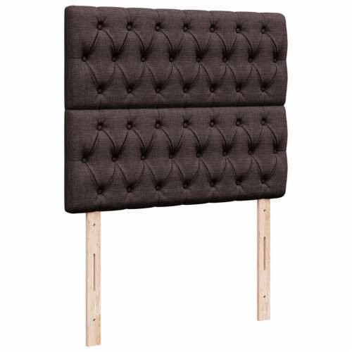 Krevet box spring s madracem tamnosmeđi 120 x 190 cm od tkanine - Tamno smeđa 120 x 190 cm Dizajn s gumbima Cijena