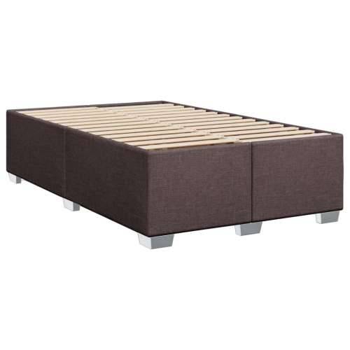 Krevet box spring s madracem tamnosmeđi 120 x 190 cm od tkanine - Tamno smeđa 120 x 190 cm Dizajn s gumbima Cijena