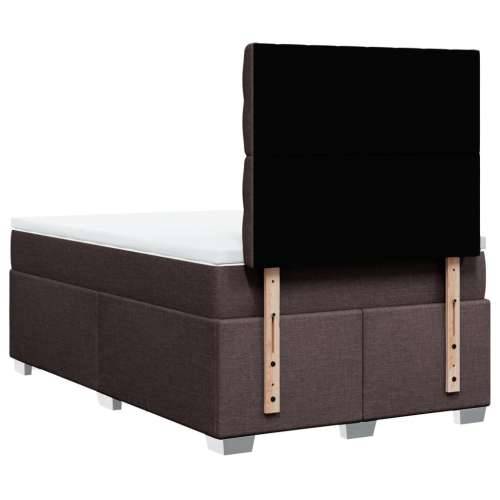 Krevet box spring s madracem tamnosmeđi 120 x 190 cm od tkanine - Tamno smeđa 120 x 190 cm Dizajn s gumbima Cijena