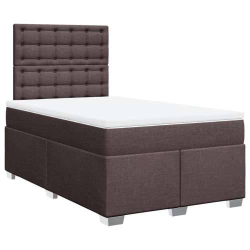 Krevet box spring s madracem tamnosmeđi 120 x 190 cm od tkanine - Tamno smeđa 120 x 190 cm gumbi Cijena