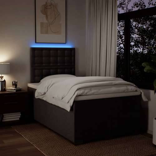 Krevet box spring s madracem tamnosmeđi 120 x 190 cm od tkanine - Tamno smeđa 120 x 190 cm gumbi Cijena