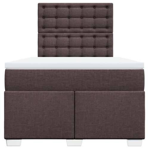 Krevet box spring s madracem tamnosmeđi 120 x 190 cm od tkanine - Tamno smeđa 120 x 190 cm gumbi Cijena