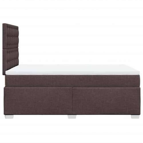 Krevet box spring s madracem tamnosmeđi 120 x 190 cm od tkanine - Tamno smeđa 120 x 190 cm gumbi Cijena