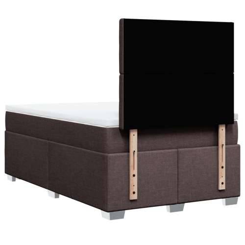 Krevet box spring s madracem tamnosmeđi 120 x 190 cm od tkanine - Tamno smeđa 120 x 190 cm gumbi Cijena