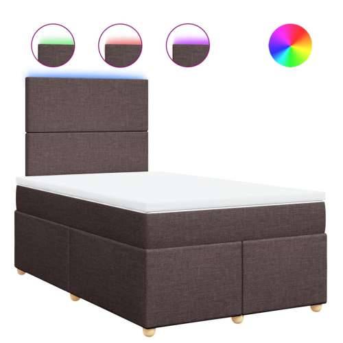 Krevet box spring s madracem tamnosmeđi 120 x 190 cm od tkanine - Tamno smeđa 120 x 190 cm Gladak dizajn Cijena