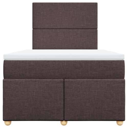 Krevet box spring s madracem tamnosmeđi 120 x 190 cm od tkanine - Tamno smeđa 120 x 190 cm Gladak dizajn Cijena