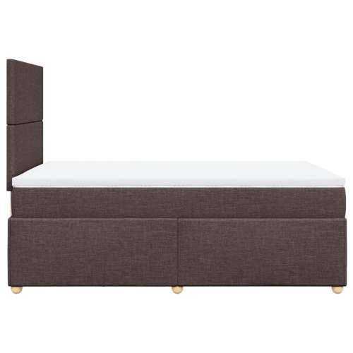 Krevet box spring s madracem tamnosmeđi 120 x 190 cm od tkanine - Tamno smeđa 120 x 190 cm Gladak dizajn Cijena