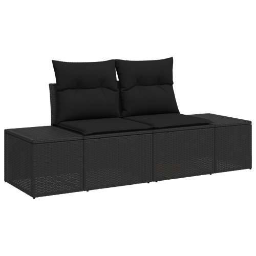 8 dijelni vrtni sofa set s jastučićima Crni poly ratan Cijena