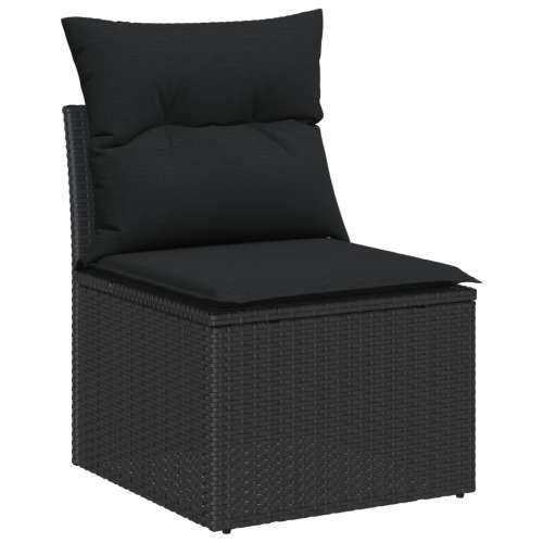 8 dijelni vrtni sofa set s jastučićima Crni poly ratan Cijena