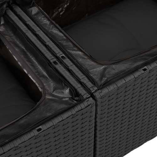 8 dijelni vrtni sofa set s jastučićima Crni poly ratan Cijena