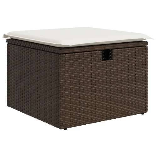 Set od 6 komada vrtnih sofa s jastucima smeđi poli ratan Cijena