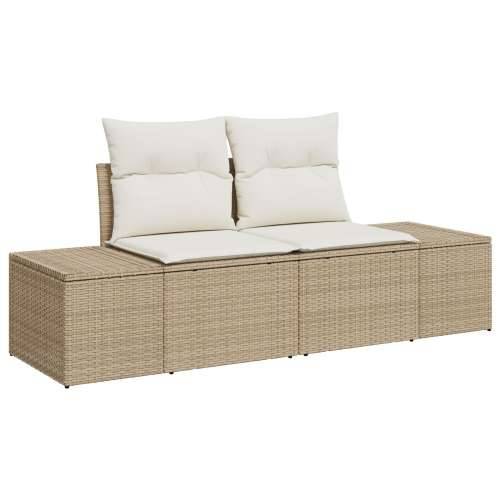 set od 8 komada vrtnih sofa s jastučićima bež poli ratan Cijena