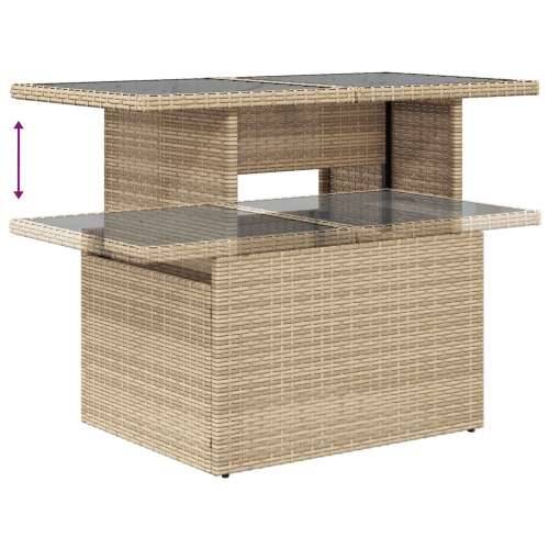 set od 8 komada vrtnih sofa s jastučićima bež poli ratan Cijena