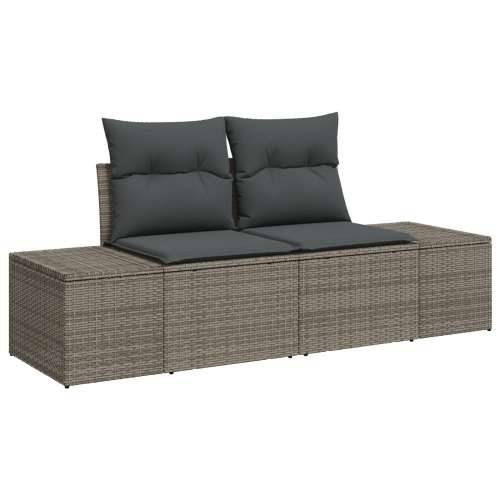 8-dijelni vrtni sofa set s jastučićima siva Poly Rattan Cijena
