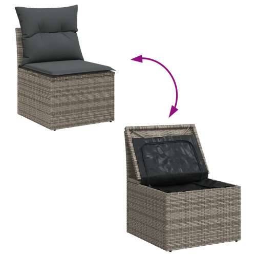 8-dijelni vrtni sofa set s jastučićima siva Poly Rattan Cijena
