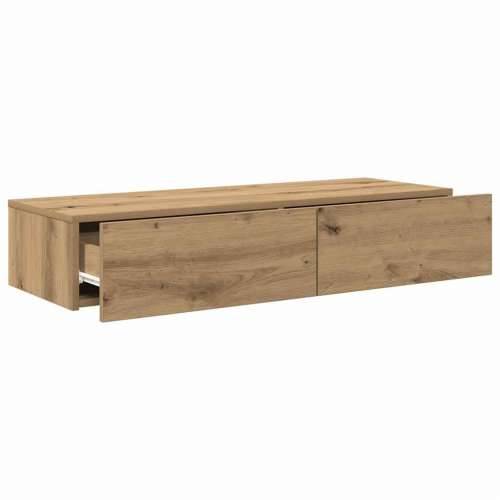 Zidna polica s ladicama umjetnički hrast 100x36x19 cm Cijena