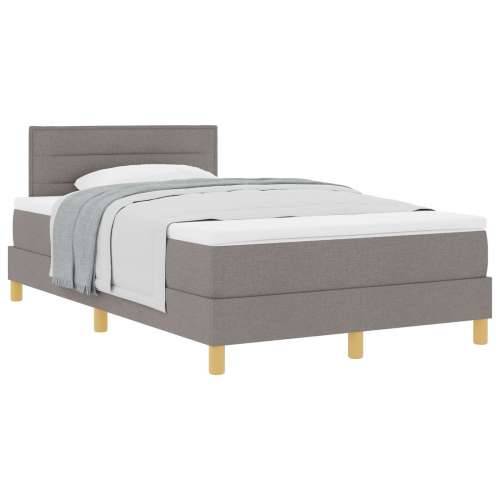 Krevet s kutijom podnicom i madracem taupe 120x190 cm tkanina Cijena