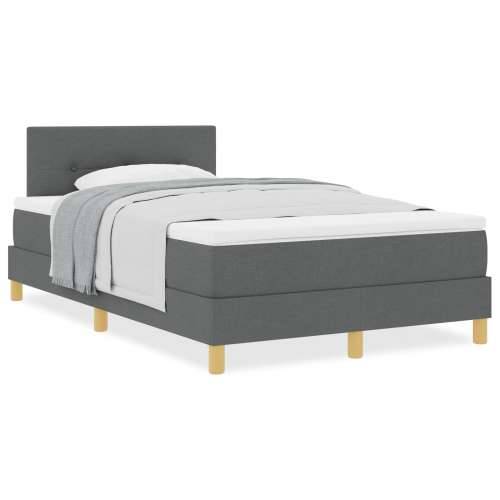 Tamno sivi sanduk za madrac s madracem 120x190 cm Cijena