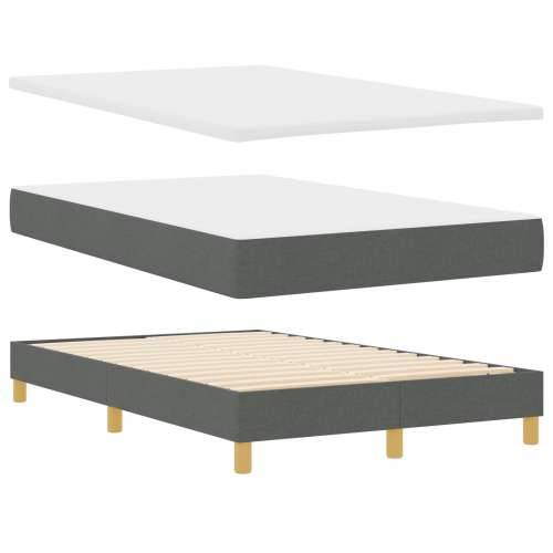 Tamno sivi sanduk za madrac s madracem 120x190 cm Cijena