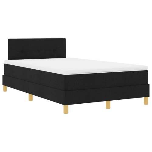 Box Spring Krevet s Madracem Crni 120x190 cm Tkanina Cijena
