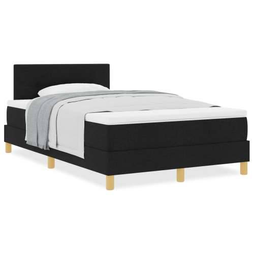 Box Spring Krevet s Madracem Crni 120x190 cm Tkanina Cijena