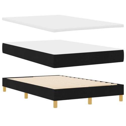 Box Spring Krevet s Madracem Crni 120x190 cm Tkanina Cijena