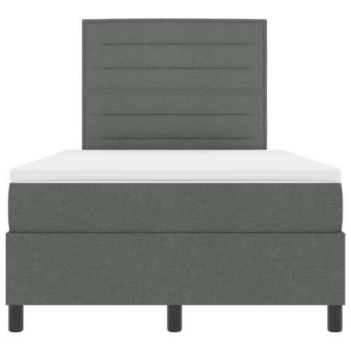 Boxspring krevet s madracem tamno siva mala dvostruka tkanina Cijena