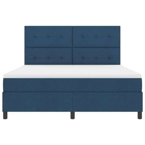 Box Spring Krevet s Madracem Plavi Super King Tkanina Cijena
