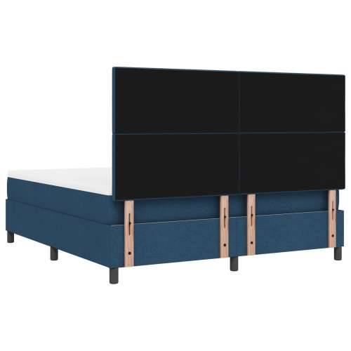 Box Spring Krevet s Madracem Plavi Super King Tkanina Cijena