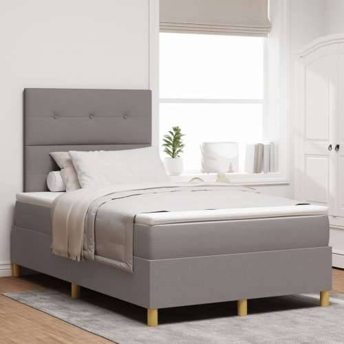 Box Spring krevet s madracem Taupe Mali dvostruki Tkanina Cijena