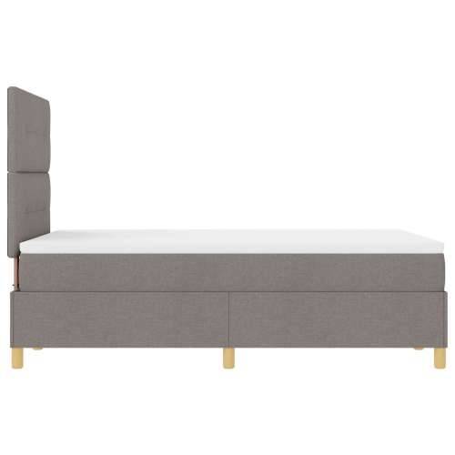Box Spring krevet s madracem Taupe Mali dvostruki Tkanina Cijena