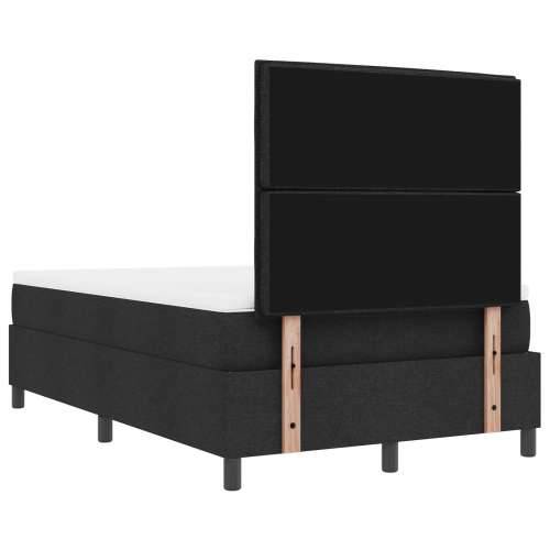 Box Spring krevet s madracem i klupom crna 120x190 cm tkanina Cijena