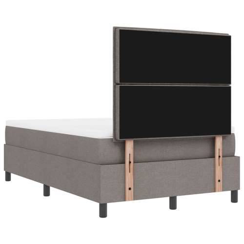 Krevet s box springom, madracem i klupom Taupe 120x190 cm Tkanina Cijena