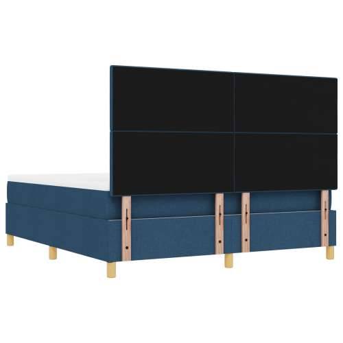 Krevet s podnicom s madracem i klupom Plavi 180x200 cm Tkanina Cijena