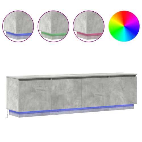 TV Ormar s LED Siva 180x38x49 cm Inženjersko Drvo Cijena