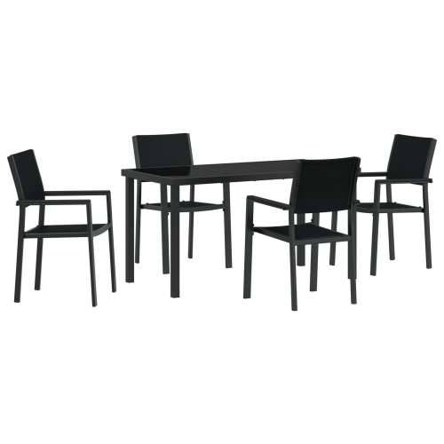 set od 5 vrtnih stolica crni poli ratan Cijena