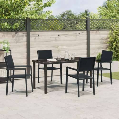 set od 5 vrtnih stolica crni poli ratan Cijena
