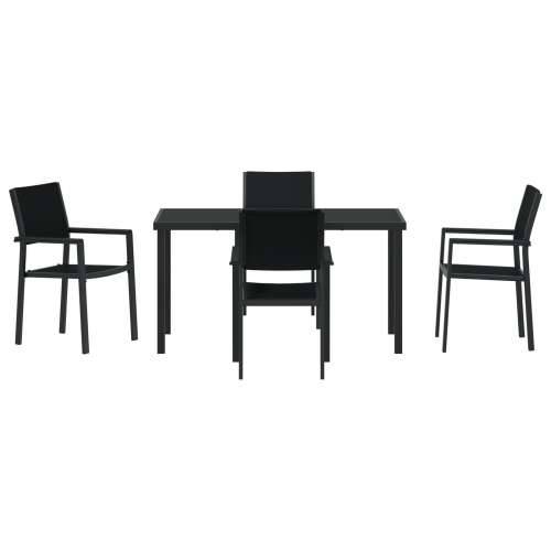 set od 5 vrtnih stolica crni poli ratan Cijena