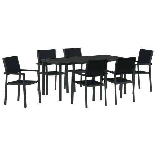 set vrtne blagovaonice od 7 komada crnog poli rattan Cijena