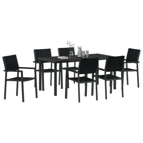 set vrtne blagovaonice od 7 komada crnog poli rattan Cijena