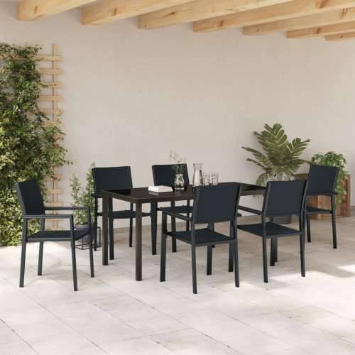 set vrtne blagovaonice od 7 komada crnog poli rattan Cijena