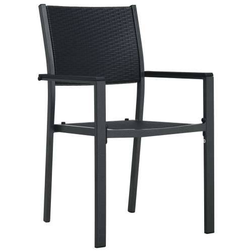 set vrtne blagovaonice od 7 komada crnog poli rattan Cijena