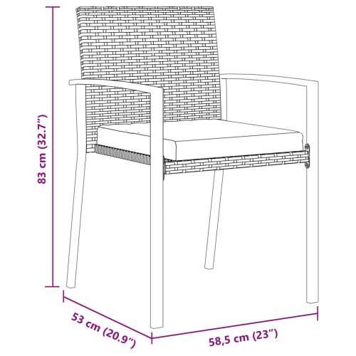 Set od 5 vrtnih blagovačkih stolica Crni poli ratan Cijena