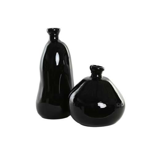 Vrč Home ESPRIT Crna Reciklirano staklo 22 x 22 x 51 cm Cijena