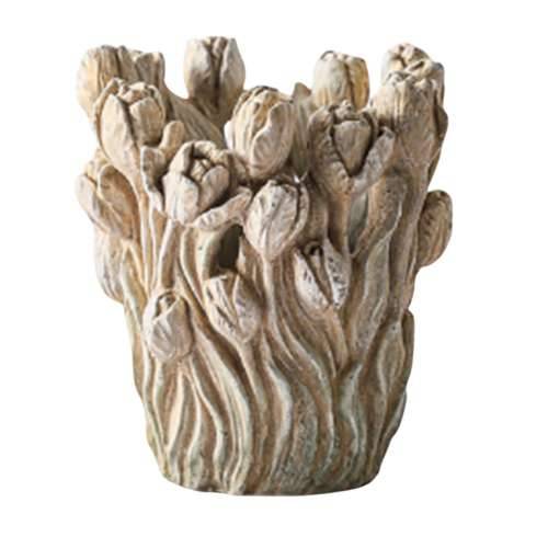 Vrč Home ESPRIT Siva Cement Tulipan 21 x 21 x 23 cm Cijena