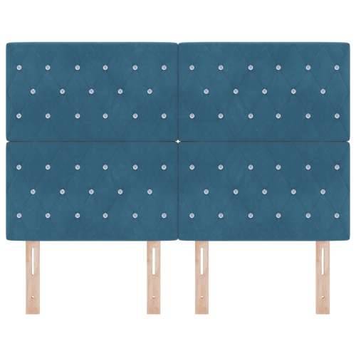 naslon za glavu s kristalnim gumbima, tufted, tamno plavi 160 cm baršun Cijena
