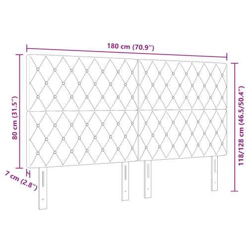 Naslon za glavu s kristalnim gumbima tufted ružičasti 180 cm baršuna Cijena