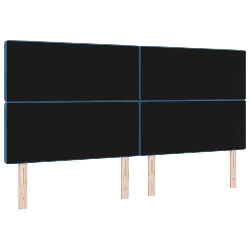 Naslon za glavu s kristalnim gumbima tufted tamno plavi 200 cm baršun Cijena